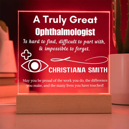 Personalized Ophthalmologist Sign – Custom LED Acrylic Gift for Eye – view 8