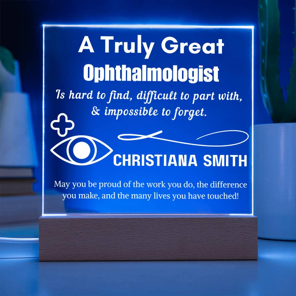 Personalized Ophthalmologist Sign – Custom LED Acrylic Gift for Eye – view 3