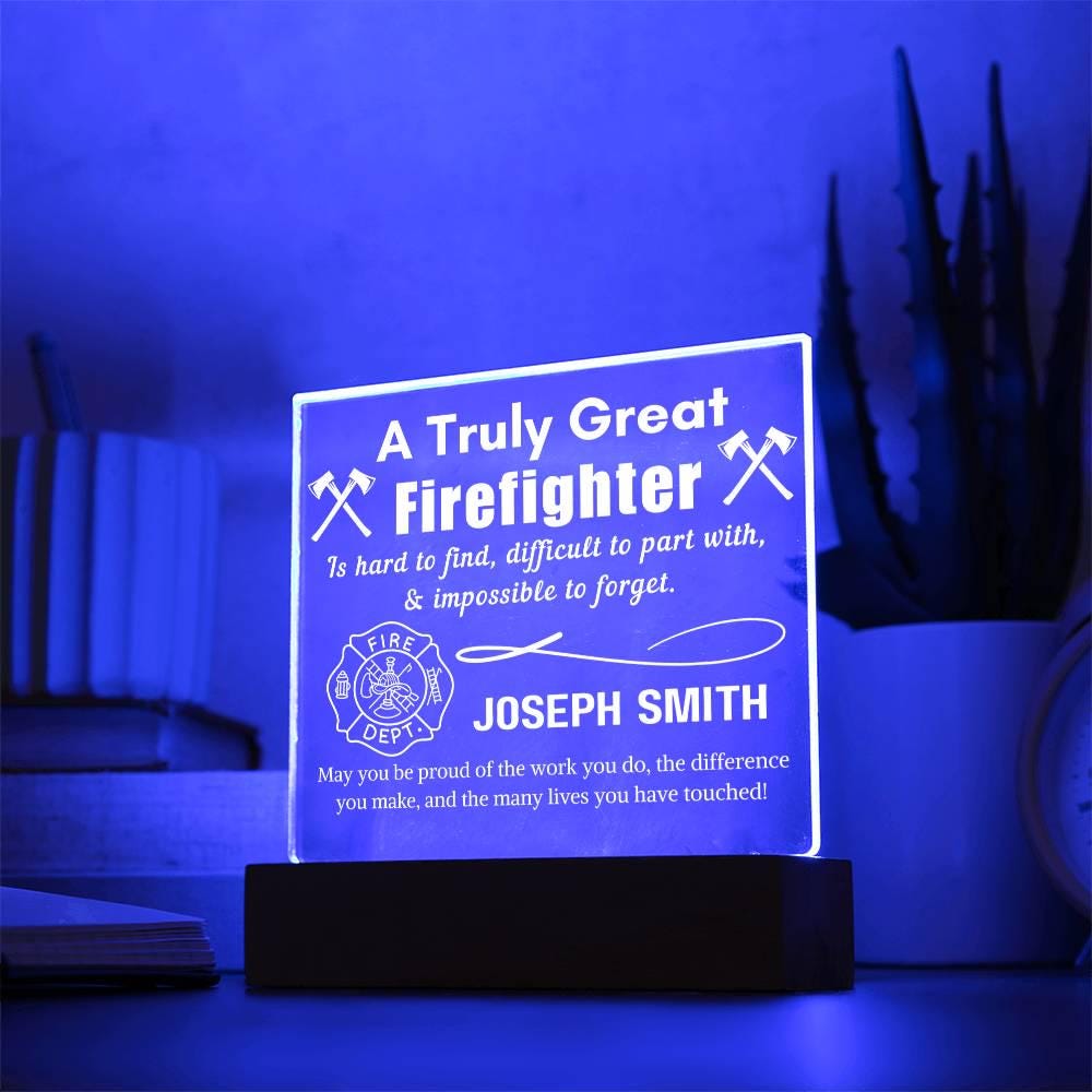 Personalized Firefighter Sign – Firefighter Appreciation Gift – view 7