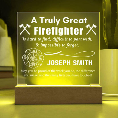 Personalized Firefighter Sign – Firefighter Appreciation Gift – view 10