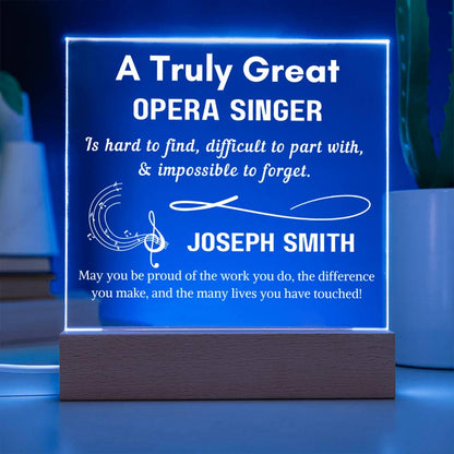 Personalized Opera Singer Sign – Custom Opera Gifts – Choir Gifts – view 3