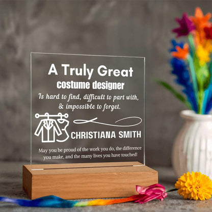 Costume Designer Personalized Light Sign – Unique Fashion School Gift – view 10