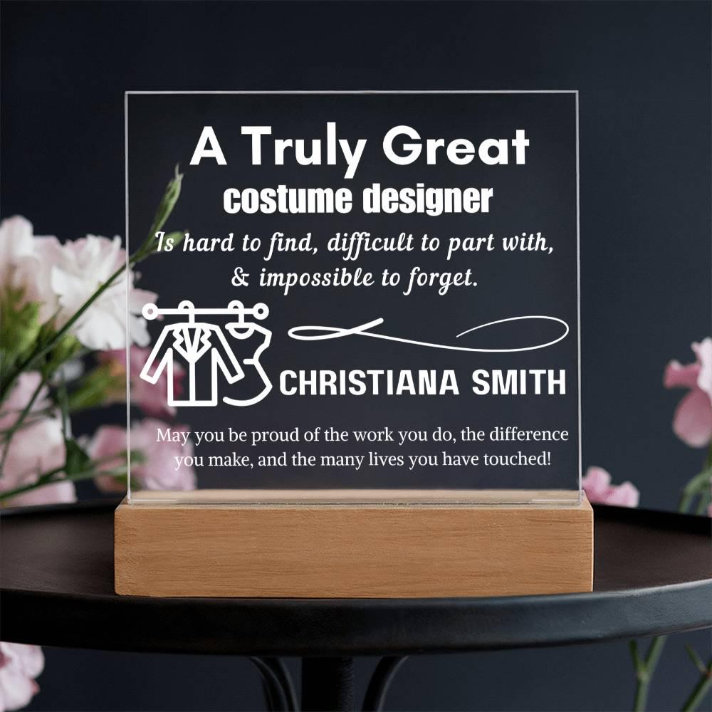 Costume Designer Personalized Light Sign – Unique Fashion School Gift – view 5