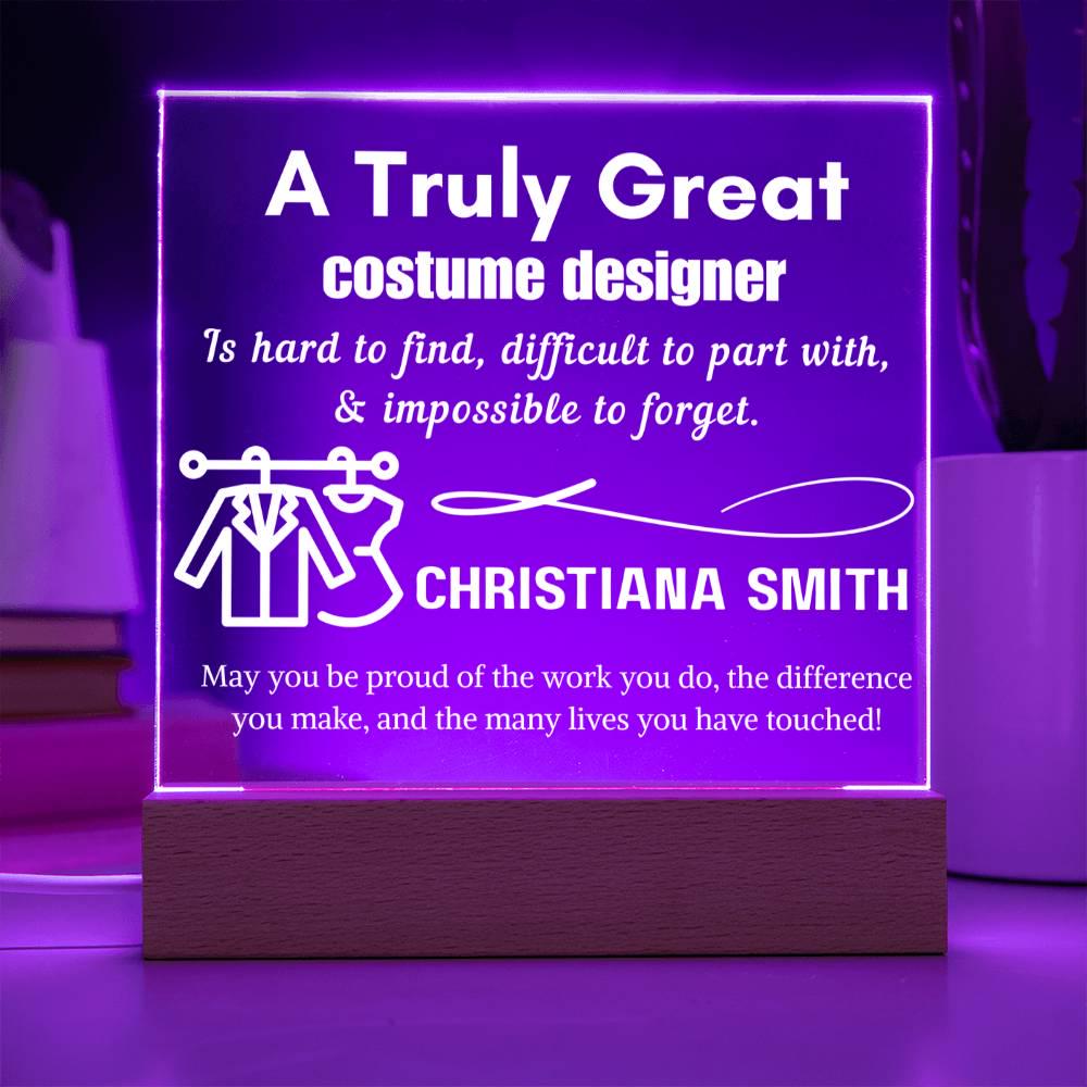 Costume Designer Personalized Light Sign – Unique Fashion School Gift – view 4