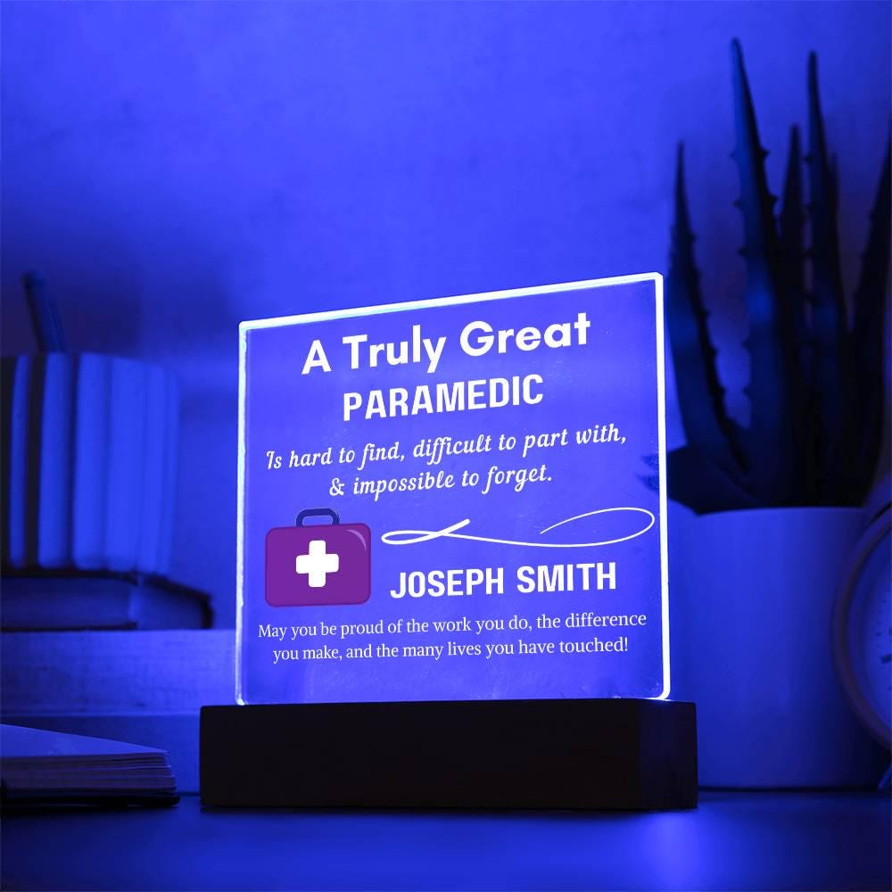 Personalized Paramedic LED Acrylic Sign – Custom EMS Gift – view 9