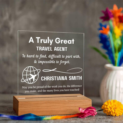 Personalized Travel Agent LED Desk Sign – Custom Travel Advisor – view 10
