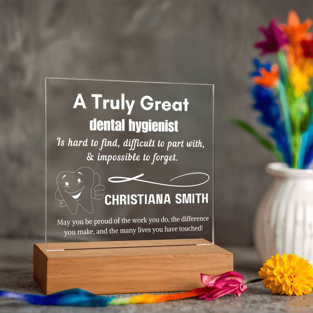 Personalized Dental Hygienist Gift LED Sign – Dental Staff Gifts – view 10