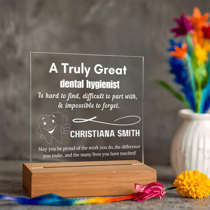 Personalized Dental Hygienist Gift LED Sign – Dental Staff Gifts – view 10