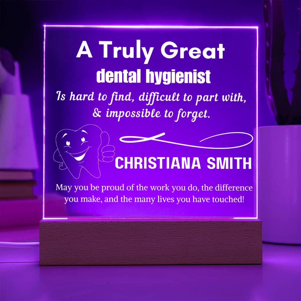 Personalized Dental Hygienist Gift LED Sign – Dental Staff Gifts – view 6