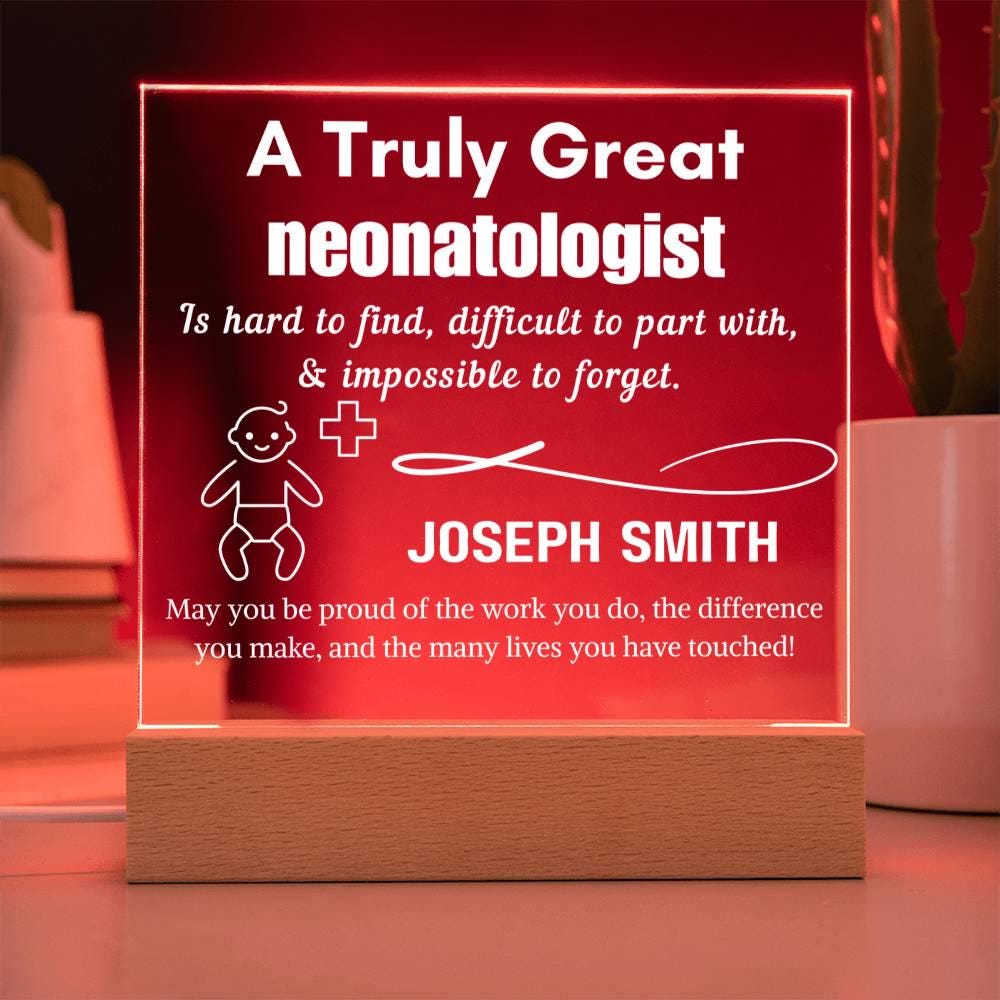 Personalized Neonatologist Acrylic Sign – Custom NICU Doctor or Nurse – view 9
