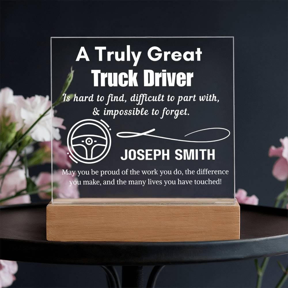 Personalized Truck Driver LED Acrylic Sign – Custom Gift for Truck – view 7