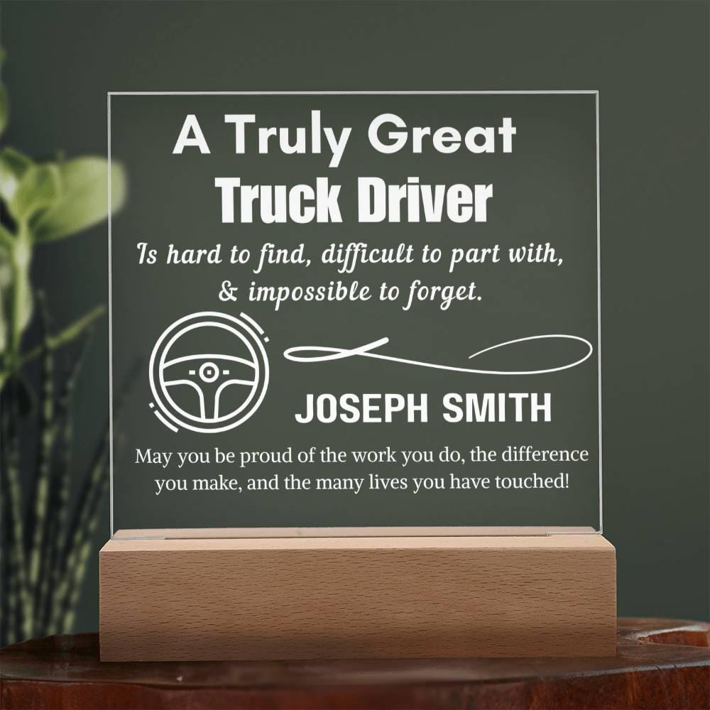 Personalized Truck Driver LED Acrylic Sign – Custom Gift for Truck – view 2