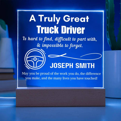 Personalized Truck Driver LED Acrylic Sign – Custom Gift for Truck – view 3
