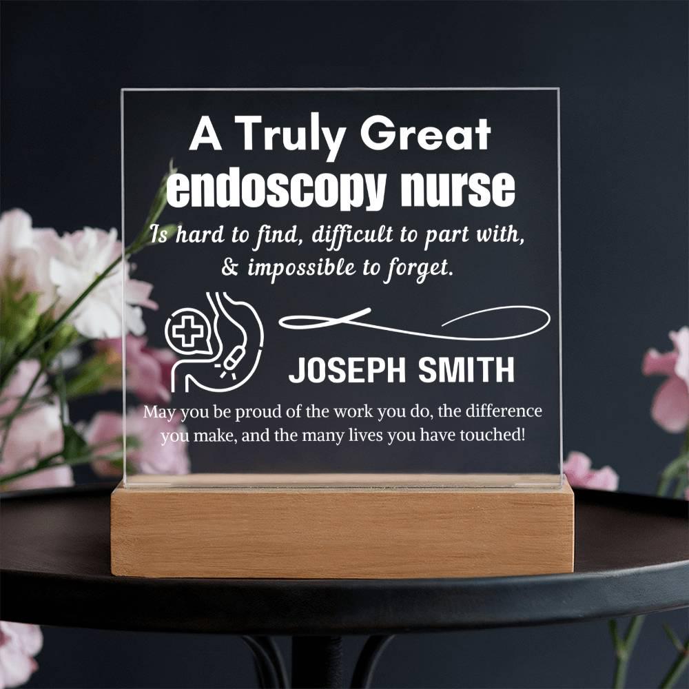 Personalized Endoscopy Nurse LED Acrylic Sign – Nurse Appreciation – view 8