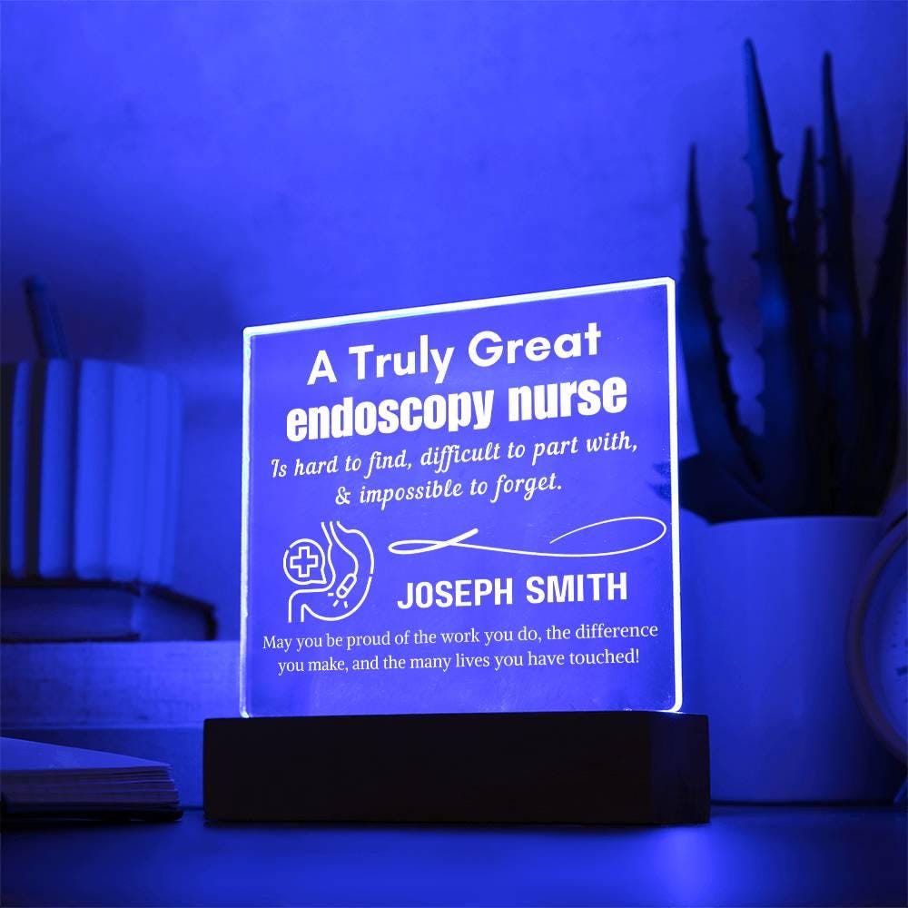 Personalized Endoscopy Nurse LED Acrylic Sign – Nurse Appreciation – view 9