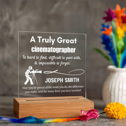 Personalized Cinematographer Gift LED Sign – Custom Filmmaker Gift – view 9