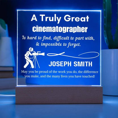 Personalized Cinematographer Gift LED Sign – Custom Filmmaker Gift – view 8