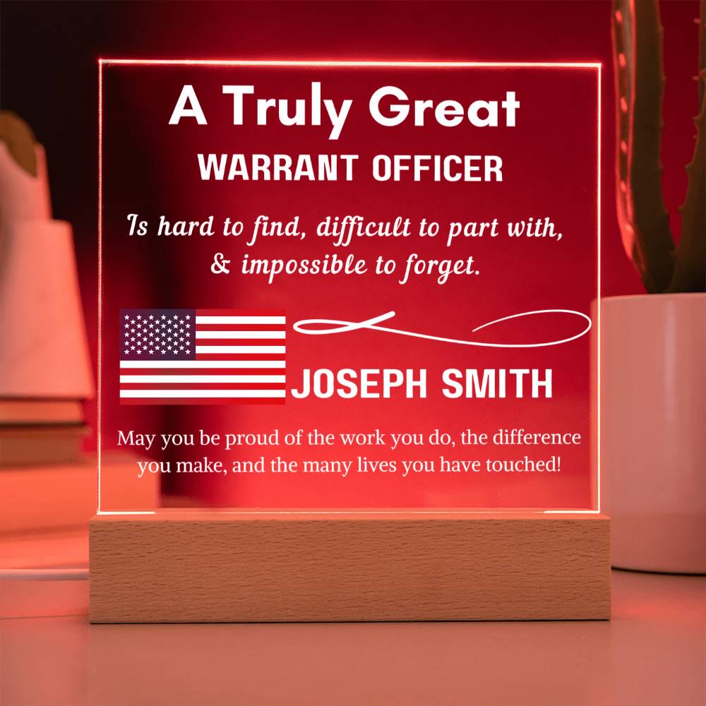 Personalized Warrant Officer LED Acrylic Sign – Custom Gift for US – view 10