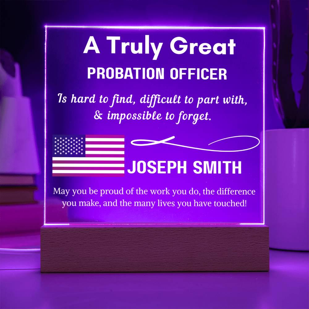 Personalized Probation Officer Acrylic Sign – Custom Probation – view 9