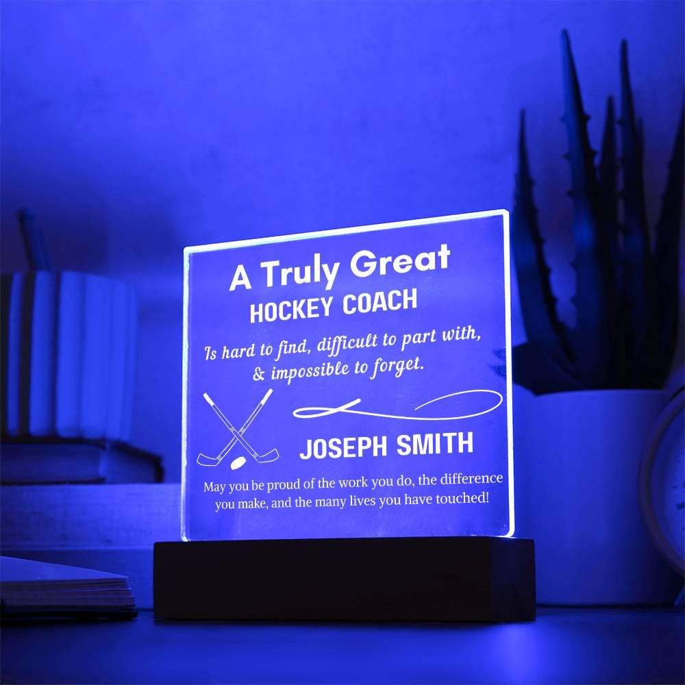 Hockey Coach Personalized Sign – Gift for Hockey Coach – view 3