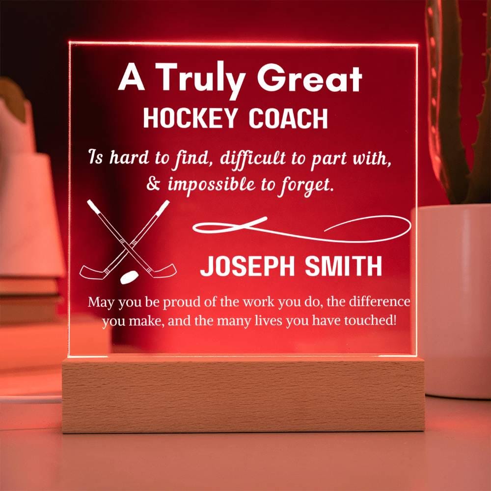 Hockey Coach Personalized Sign – Gift for Hockey Coach – view 7