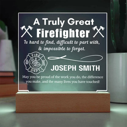 Personalized Firefighter Sign – Firefighter Appreciation Gift