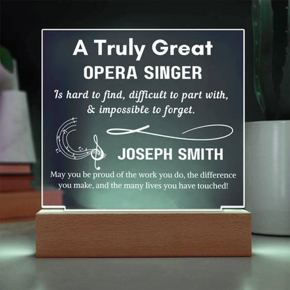 Personalized Opera Singer Sign – Custom Opera Gifts – Choir Gifts