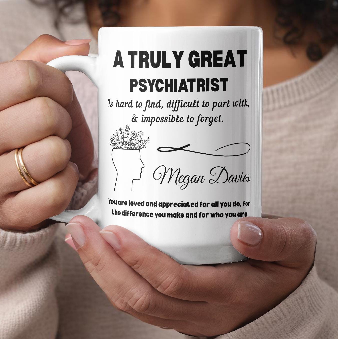 Psychiatrist Gift Personalized Color Accent Mug – Appreciation Gift