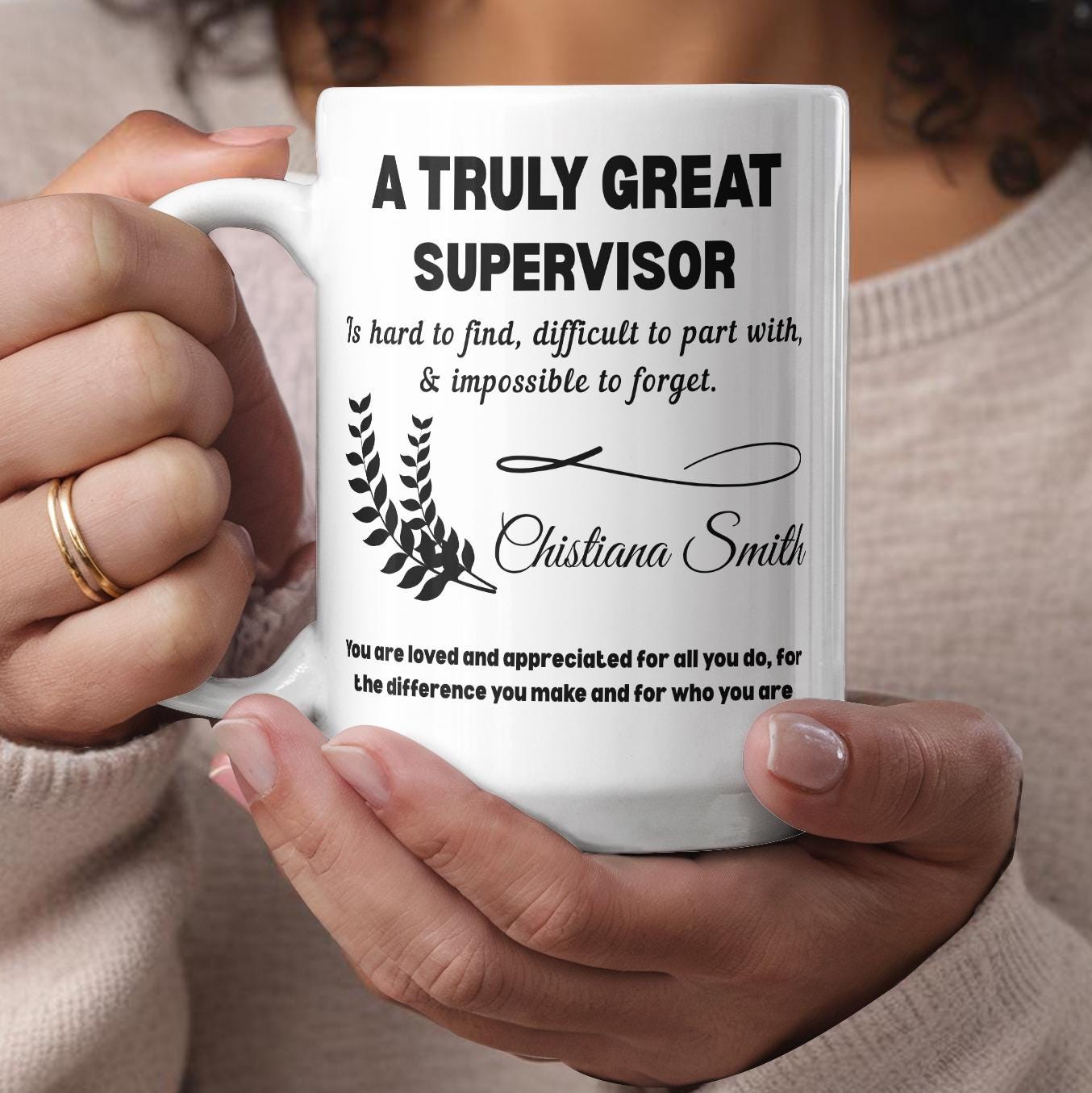 Supervisor Color Accent Personalized Mug – Unique Gift for Supervisor