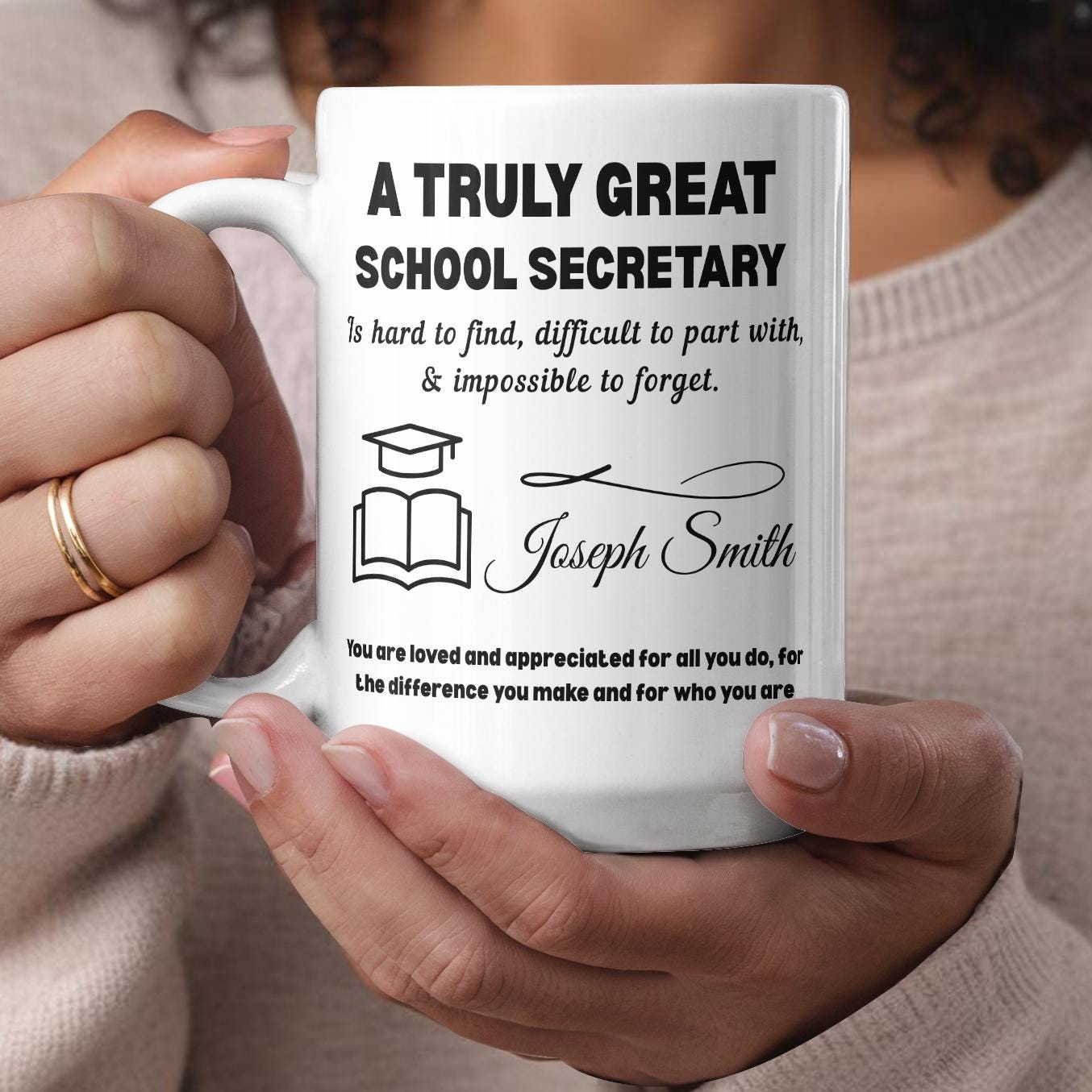School Secretary Personalized Two Accent Mug – Appreciation Gift