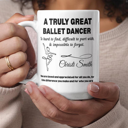 Ballet Dancer Personalized Color Accent Mug – Ballet Teacher Gift