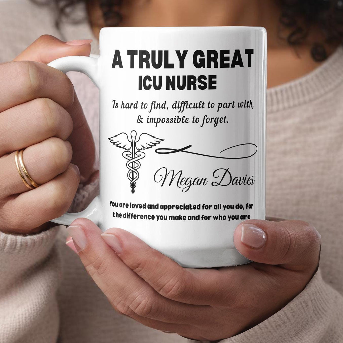 Personalized ICU Nurse Gift Color Accent Mug – NICU Nurse