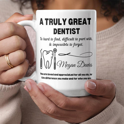 Personalized Dentist Color Accent Mug – Christmas Gift