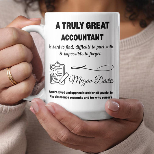 Personalized Accountant Color Accent Mug – Thank You Gift