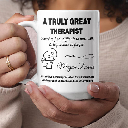 Personalized Therapist Color Accent Mug – or Thank You Gift