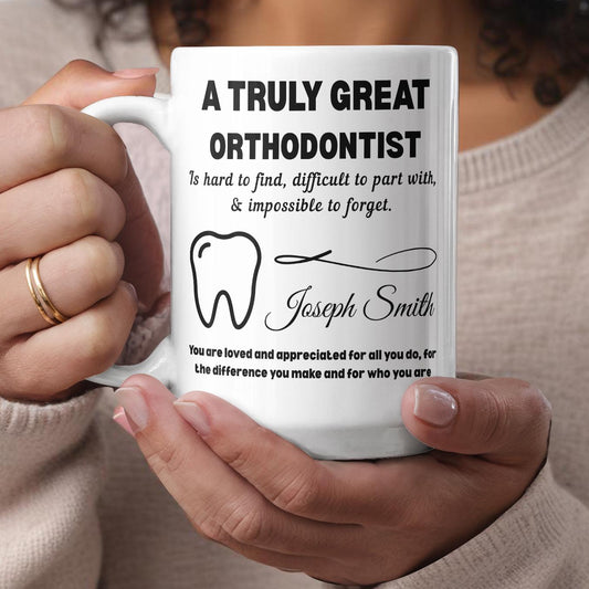 Personalized Orthodontist Gift Color Accent Mug – Dental Gifts