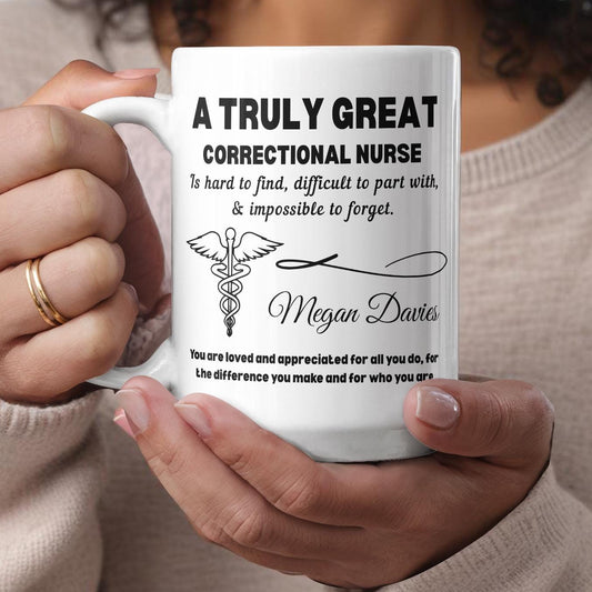 Correctional Nurse Personalized Color Accent Mug – Correctional RN