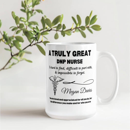 DNP Nurse Personalized Color Accent Mug – Appreciation Gift