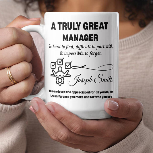 Manager Gift Personalized Color Accent Mug – Leaving & Christmas Gift