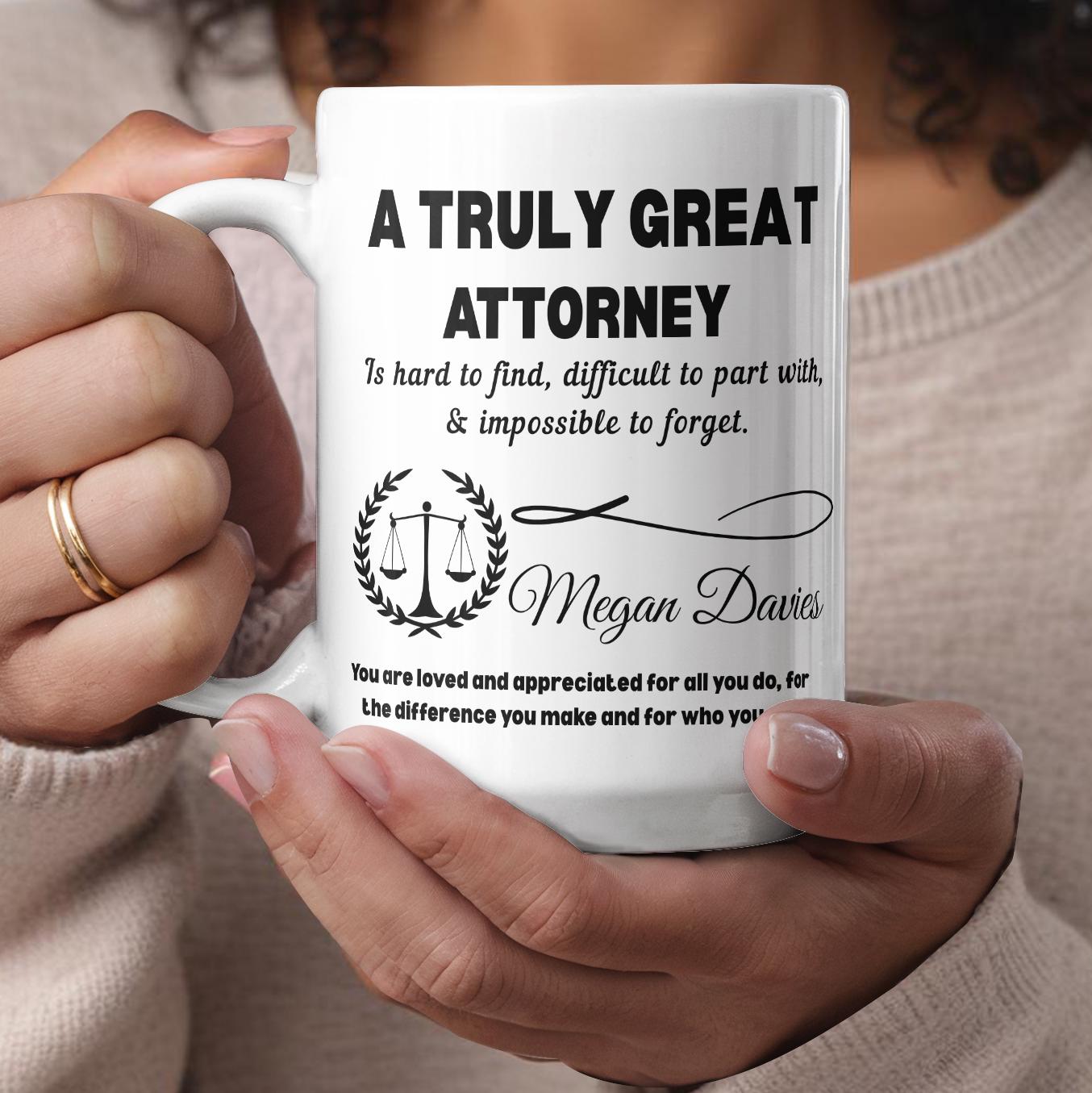 Personalized Attorney Gift Color Accent Mug – New Attorney