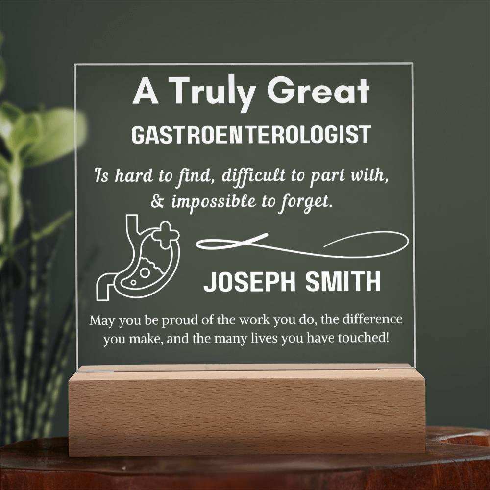Personalized Gastroenterologist Gift Acrylic Sign – GI Doctor Gift – view 2