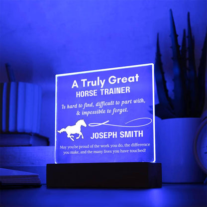 Personalized Horse Trainer Gift Acrylic Sign – Horse Riding Instructor – view 9