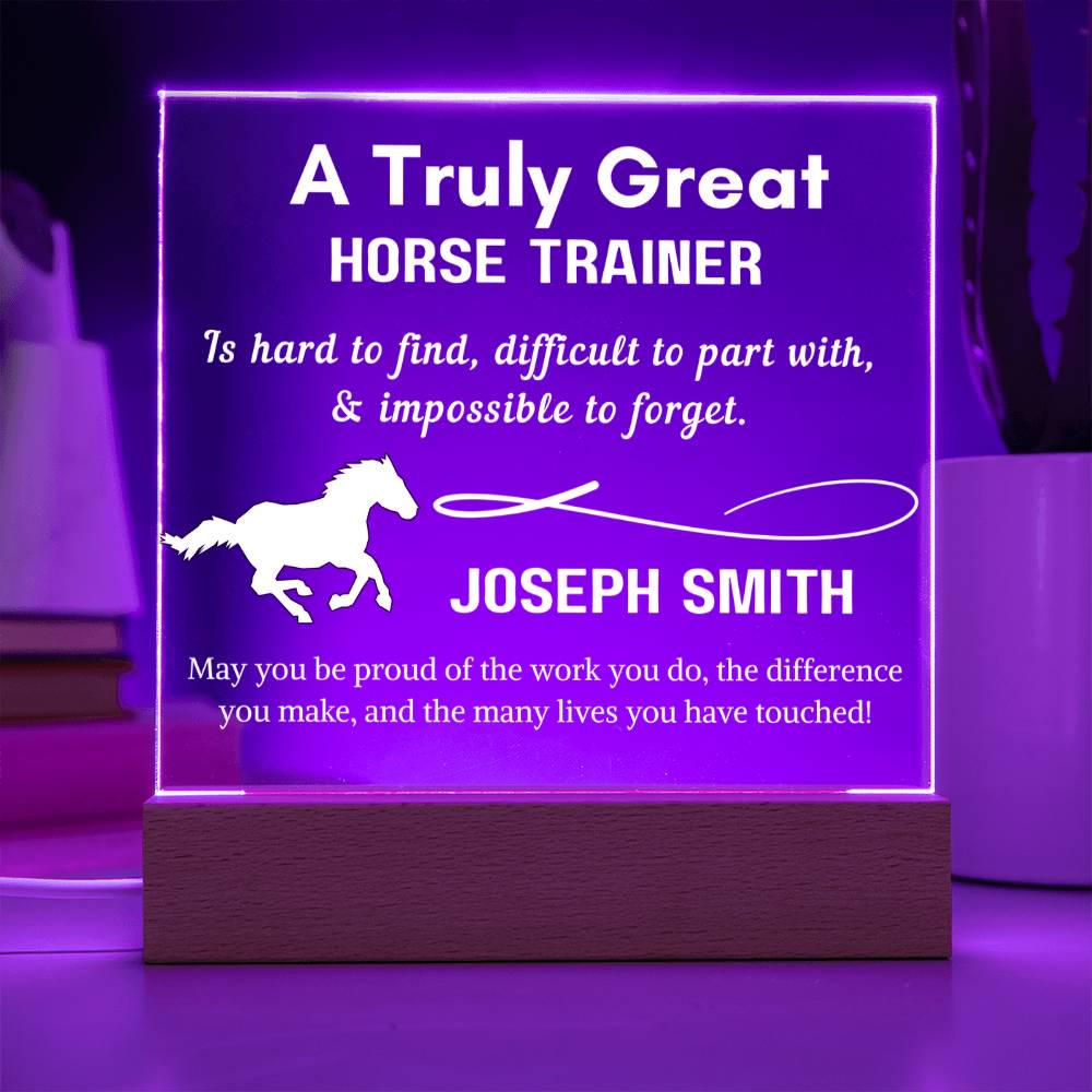 Personalized Horse Trainer Gift Acrylic Sign – Horse Riding Instructor – view 7