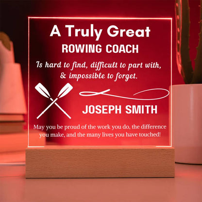 Personalized Rowing Coach LED Acrylic Sign – Rowing Gifts – view 8