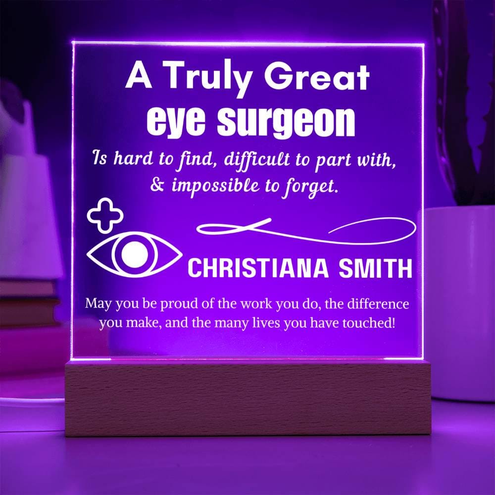 Personalized Eye Surgeon Gift LED Acrylic Sign – Custom Laser Eye – view 8