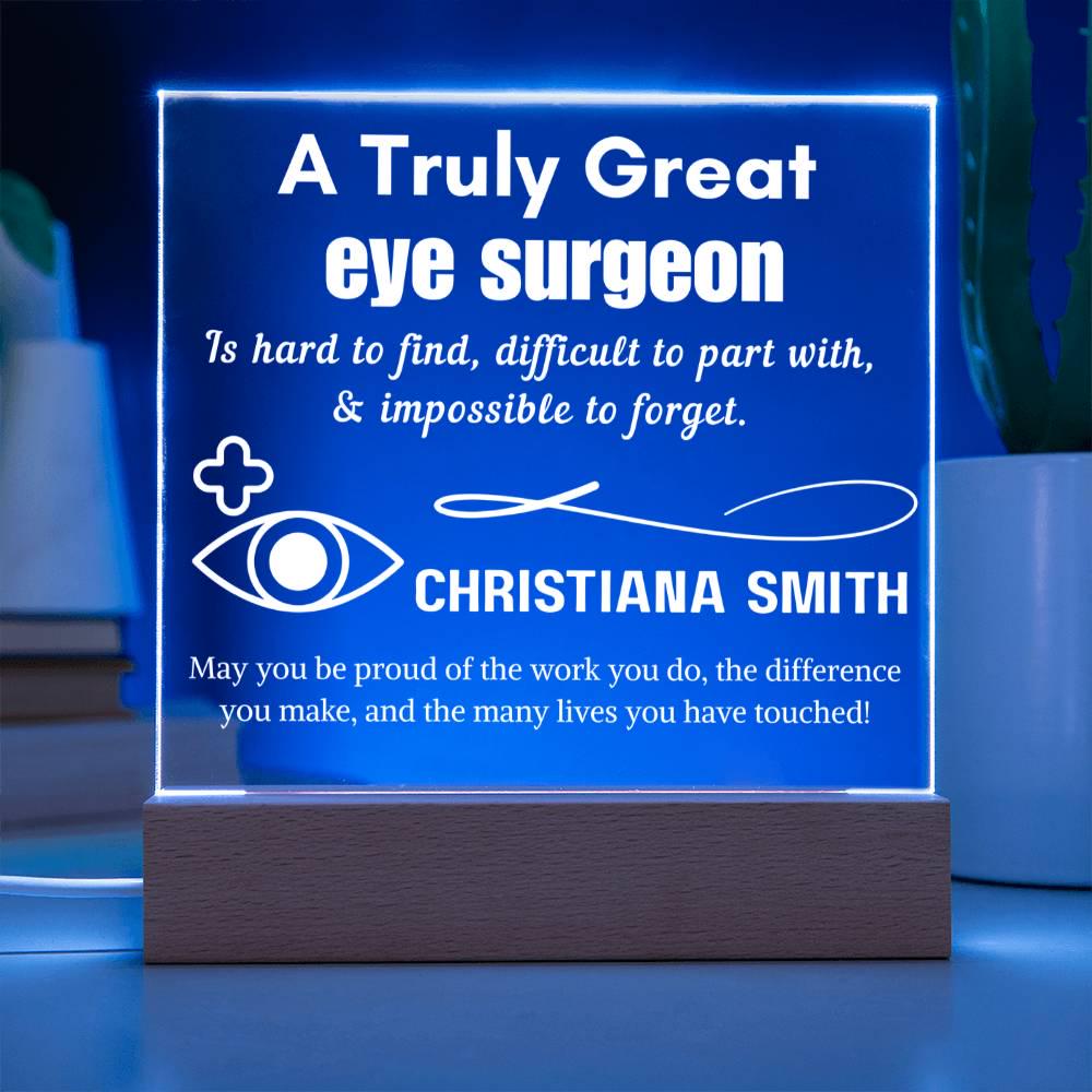 Personalized Eye Surgeon Gift LED Acrylic Sign – Custom Laser Eye – view 4