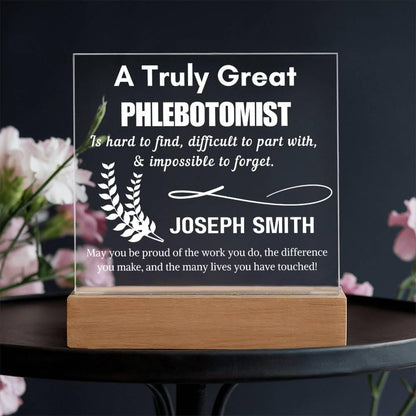 Personalized Phlebotomist Gift Acrylic Sign – Phlebotomy Gift – view 2