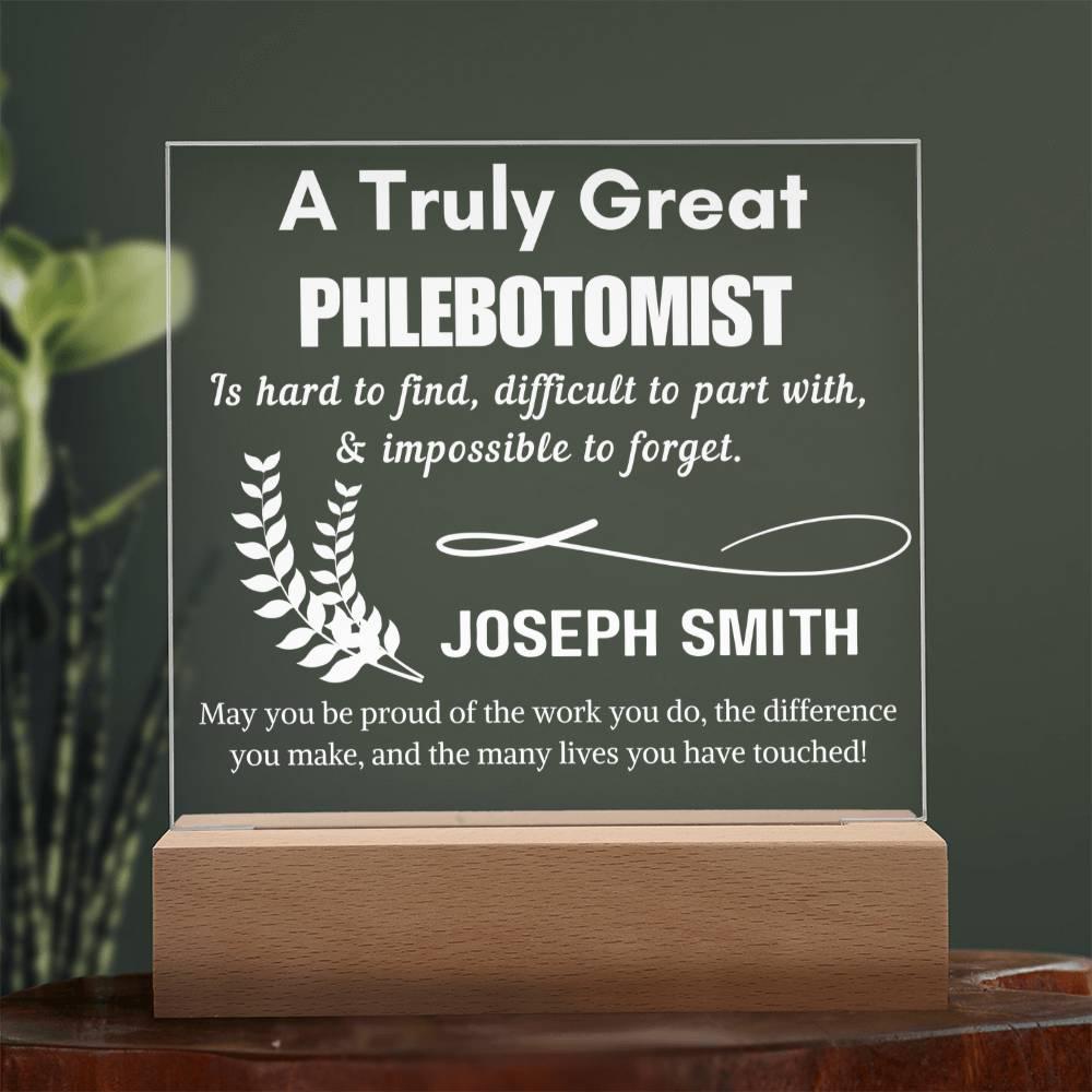 Personalized Phlebotomist Gift Acrylic Sign – Phlebotomy Gift – view 4