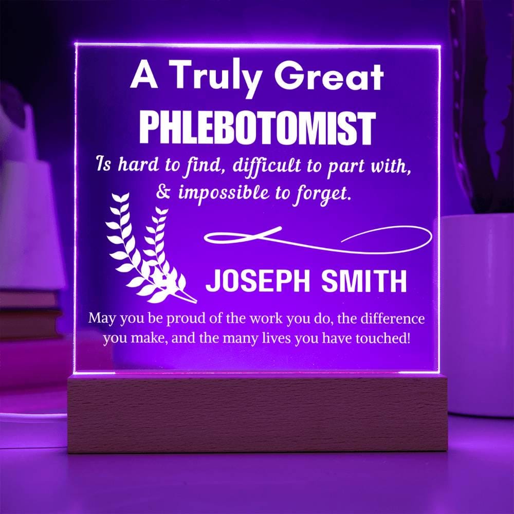 Personalized Phlebotomist Gift Acrylic Sign – Phlebotomy Gift – view 5