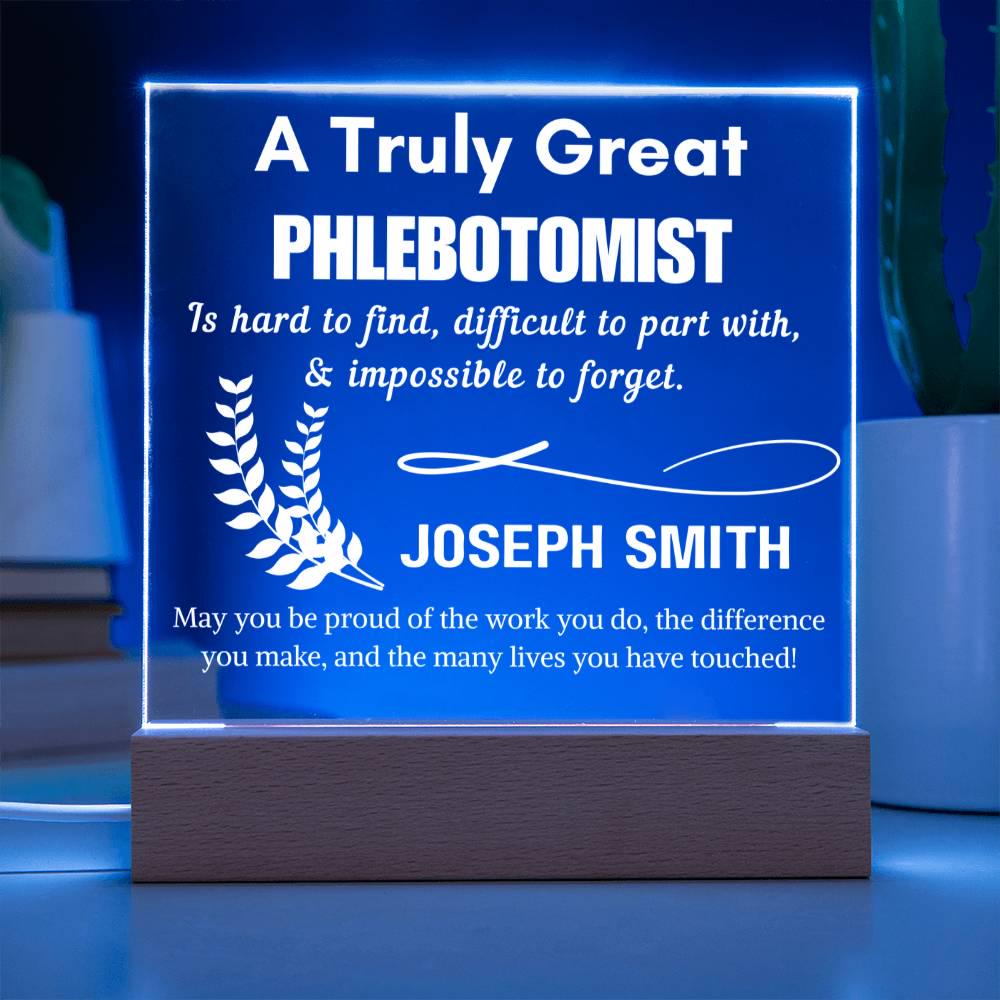 Personalized Phlebotomist Gift Acrylic Sign – Phlebotomy Gift – view 3